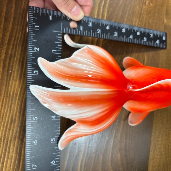 Vintage Noritake Goldfish Figurine Bone China Red Koi Fish Statue Collectible - Picture 15 of 16